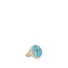 Retrouvai Women's Compass Signet Ring - Turquoise