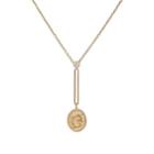 Retrouvai Women's Fantasy Signet Pendant Necklace-gold