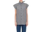 Balenciaga Women's Checked Cotton-blend Scarf Collar Shirt