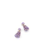 Sabbadini Women's Purple Lacquer Clip-on Drop Earrings - Purple