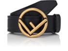 Fendi Men's Logo-embossed Leather Belt