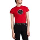 Balenciaga Men's Fuel-gauge Logo Fitted T-shirt - Red