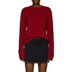 Helmut Lang Women's Brushed Wool-blend Crewneck Sweater-bt. Red