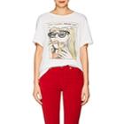 Re/done Women's The Girlfriend Graphic Cotton T-shirt-white