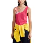 Calvin Klein 205w39nyc Women's Tie-dyed Ribbed Stretch-cotton Tank Top - Pink