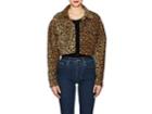 Re/done Women's Leopard-pattern Crop Jacket
