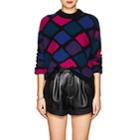 Marc Jacobs Women's Geometric-pattern Cashmere-blend Sweater-black
