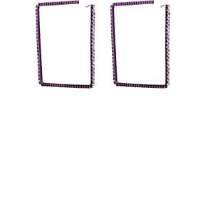 Area Women's Oversized Square Hoop Earrings-purple