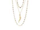 Carole Shashona Women's Golden Flicit Layered Necklace