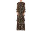 Erdem Women's Ruffle-detailed Floral Silk Voile Gown
