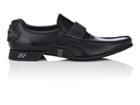 Prada Men's Perforated-detail Spazzolato Leather Penny Loafers
