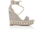 Christian Louboutin Women's Chocazeppa Glitter Mesh Platform-wedge Sandals