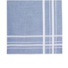 Simonnot Godard Men's Striped Cotton Handkerchief-blue