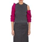 Calvin Klein 205w39nyc Women's Contrast-sleeve Wool Sweater-charcoal