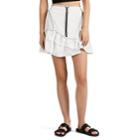 Opening Ceremony Women's Topstitched Canvas Miniskirt - White