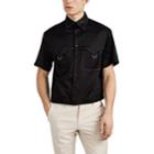 Lanvin Men's Satin Crop Western Shirt - Black