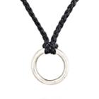 Title Of Work Men's Glass Holder Pendant Necklace-silver