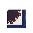 Barneys New York Men's Medallion Silk Twill Pocket Square-blue