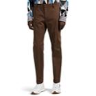Prada Men's Stretch-cotton Slim Trousers - Brown