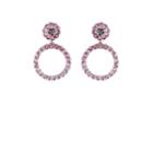 Sabbadini Women's Sapphire Drop Earrings - Pink