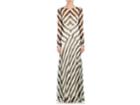 Alberta Ferretti Women's Striped Silk Chiffon Gown