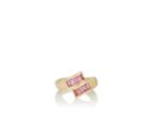 Retrouvai Women's Pink Spinel Buckle Ring
