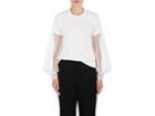 Noir Kei Ninomiya Women's Tulle-sleeve Cotton Jersey T-shirt