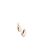 Sabbadini Women's White Lacquer Clip-on Drop Earrings - White