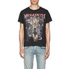 R13 Men's Megadeth Distressed Cotton T-shirt-black