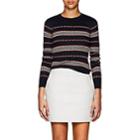 Isabel Marant Toile Women's Charleen Mixed-striped Knit Sweater-navy