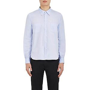Visvim Men's Lightning-bolt-stitched Cotton Button-front Shirt-navy