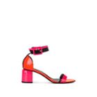 Pierre Hardy Women's Gae Colorblocked Patent Leather Sandals - Pink