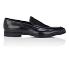 Prada Men's Spazzolato Leather Venetian Loafers-black