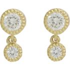 Tate Women's Diamond Double-drop Earrings-yellow Gold