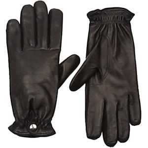 Barneys New York Women's Cashmere-lined Leather Gloves-black