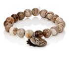 Miracle Icons Men's Vintage-icon Beaded Bracelet - Silver