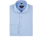 Barneys New York Men's Gingham Cotton Poplin Shirt-lt. Blue