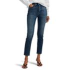 Re/done Women's High Rise Ankle Crop Jeans - Blue
