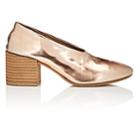 Marsll Women's Chunky-heel Specchio Leather Pumps-gold