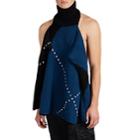 Raf Simons Men's Argyle-jacquard Virgin Wool Panel Sweater - Blue