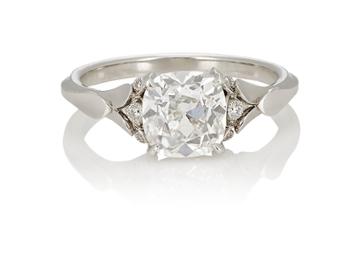 Mcteigue & Mcclelland Women's Open Flora White Diamond Ring