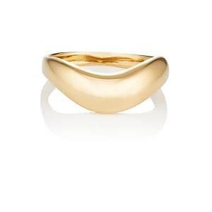 Agmes Women's Wave Ring-gold