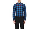 Givenchy Men's Star-embroidered Plaid Poplin Shirt