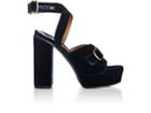 Chlo Women's Kingsley Velvet Platform Sandals