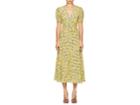 Saloni Women's Lea Algae-print Silk Midi-dress