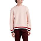 Thom Browne Men's Oversized Stripe-trimmed Cotton-blend Sweatshirt - Pink