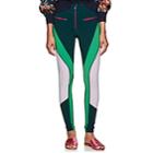 Isabel Marant Women's Tilda Colorblocked Microfiber Leggings-green
