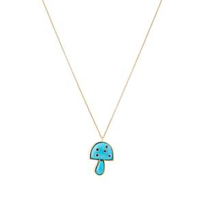 Brent Neale Women's Mushroom Small Pendant Necklace - Turquoise