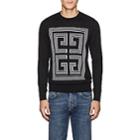 Givenchy Men's Logo-knit Wool Sweater - Black