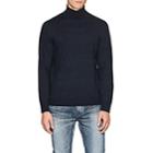 Piattelli Men's Merino Wool Turtleneck Sweater - Blue